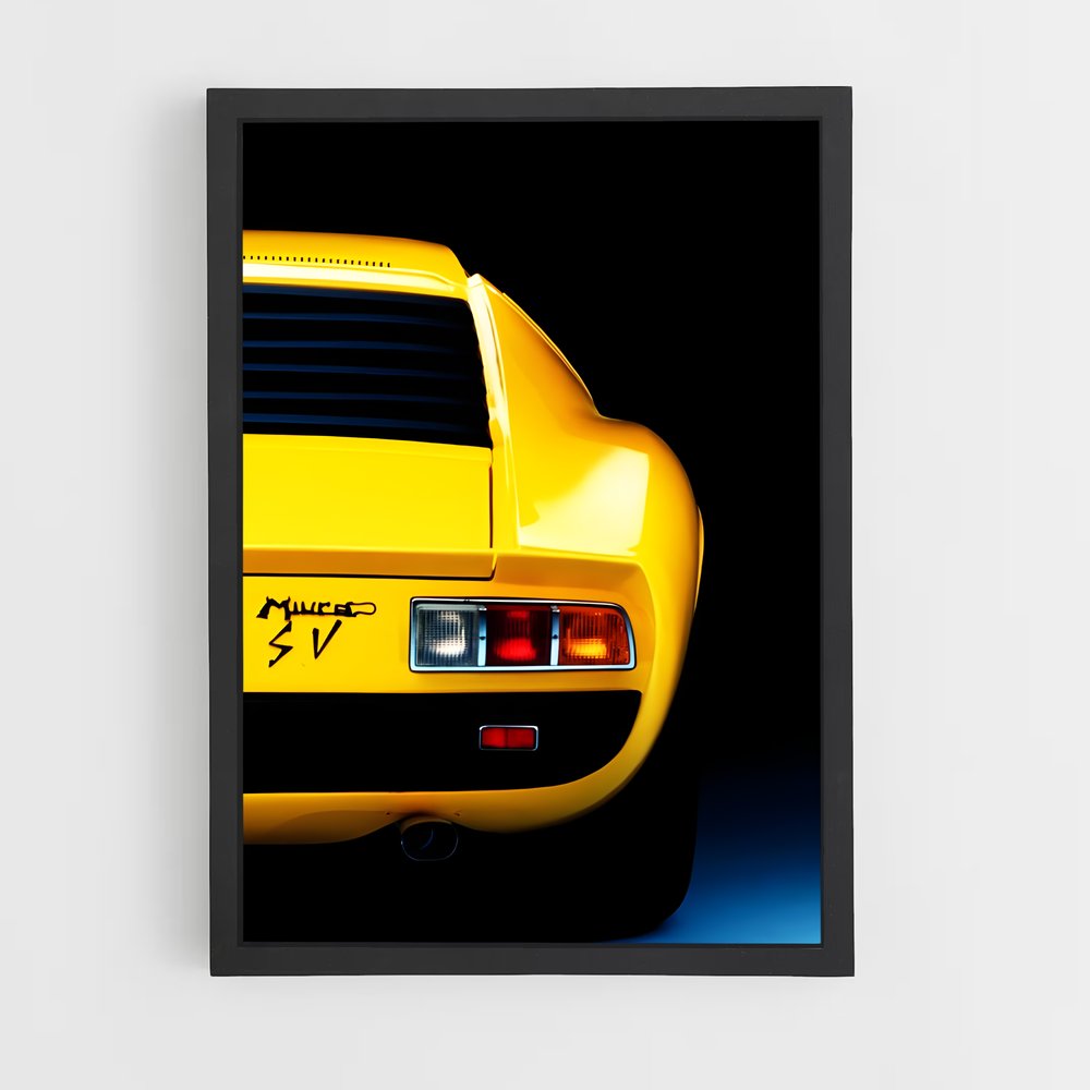 Poster Lamborghini Jaune (vue 2)